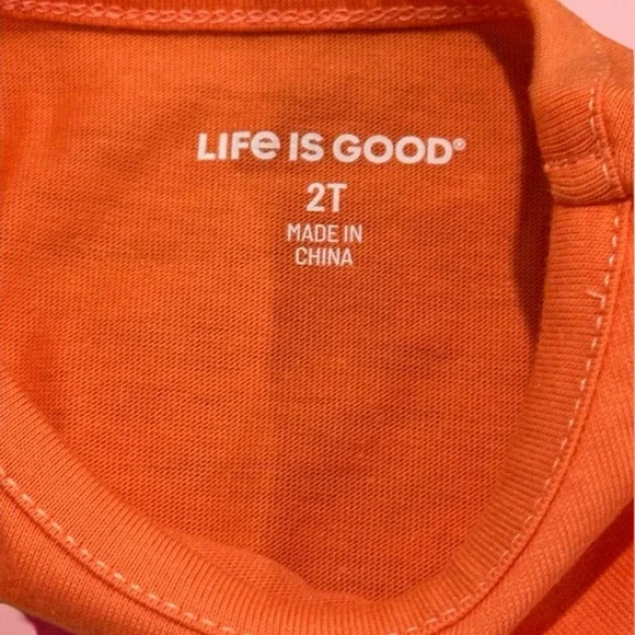 Life is Good Toddler Girls Watermelon Graphic Tee T-Shirt Size 2T Orange - Picture 3 of 4